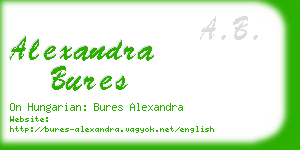 alexandra bures business card